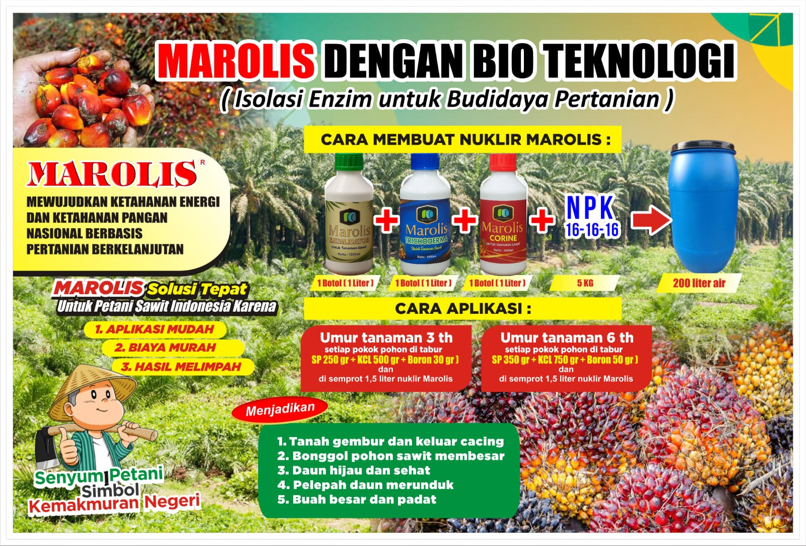 Tabel Dosis Pupuk Sawit